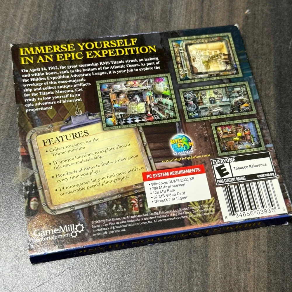 Hidden Expedition Titanic PC CD-ROM Big Fish Games  Jewel Case 2006